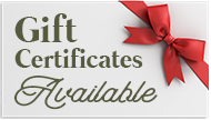 gift certificates available